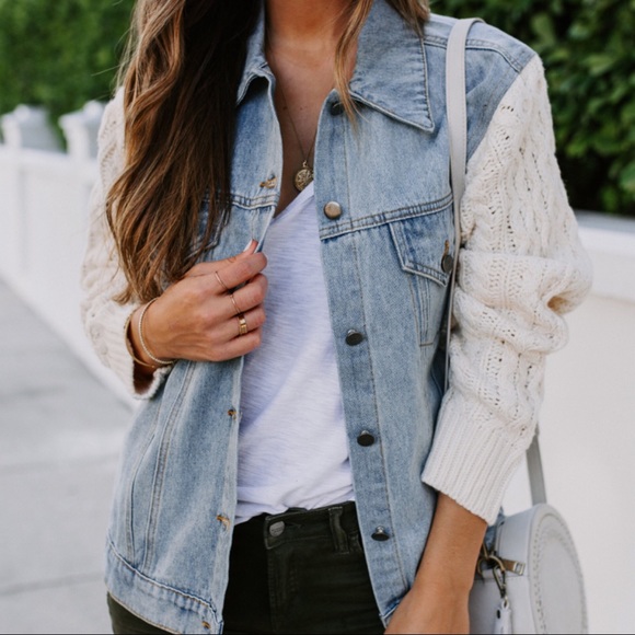 1 LEFT‼️ Buyer Fave💕Caleb Knit Denim Jacket - Picture 3 of 7